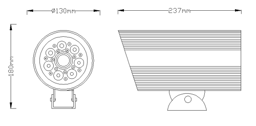 Led Array weatherproof camera