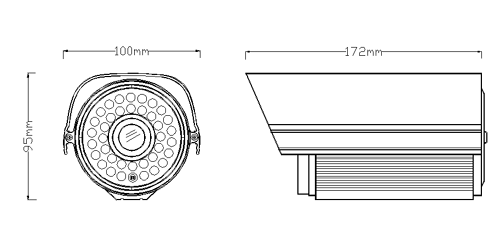 Led Array weatherproof camera